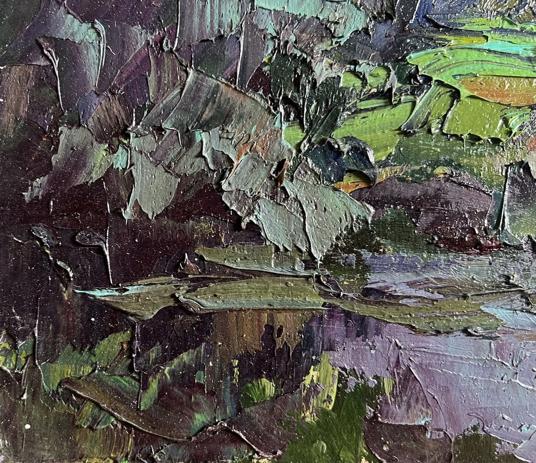 Oil painting In the evening on the meadow Boris Serdyuk - 8