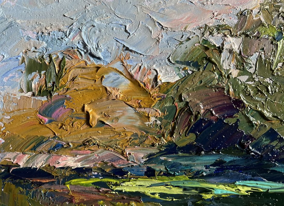Oil painting Relaxation on the lake Boris Serdyuk - 4