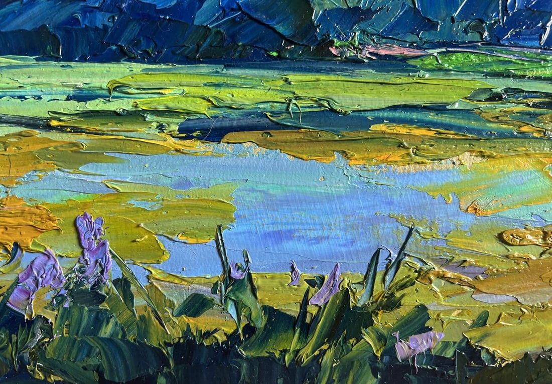 Oil painting Morning on the lake Boris Serdyuk - 8