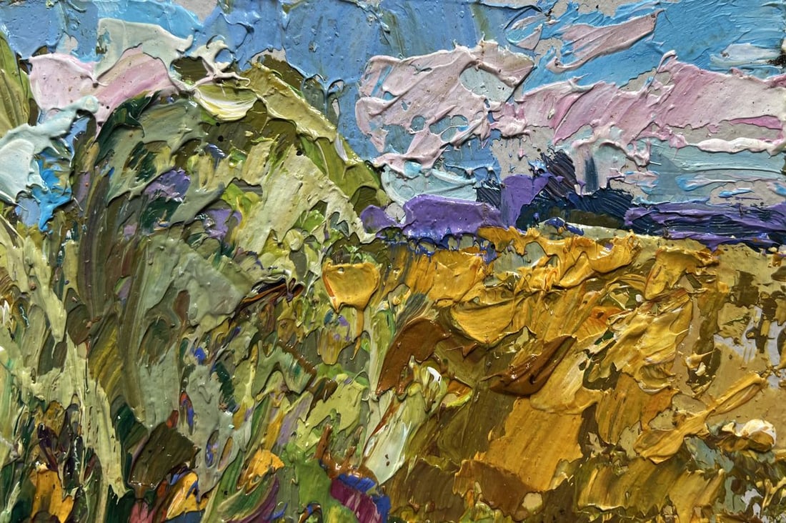 Oil painting On the summer lake Alex Kalenyuk - 6