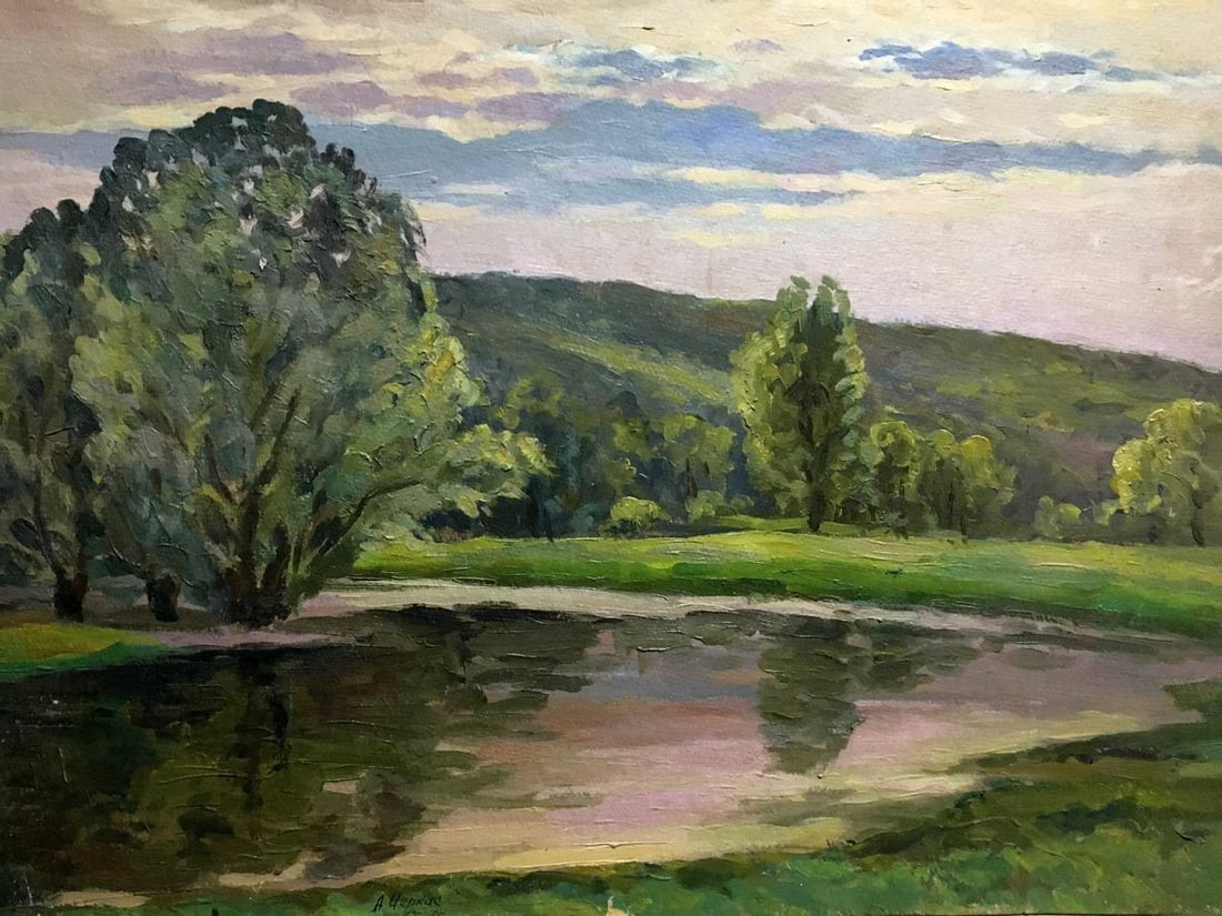 Oil double painting Seasons of the Year A. Cherkas: Title: Oil double painting Seasons of the Year A. Cherkas Description: 355 * TITLE: "Seasons of the Year" - Double picture * ARTISTS: A. Cherkas * SIZE: 40x50 cm/'15,74x19,68 inches' * MEDIUM: oil,
