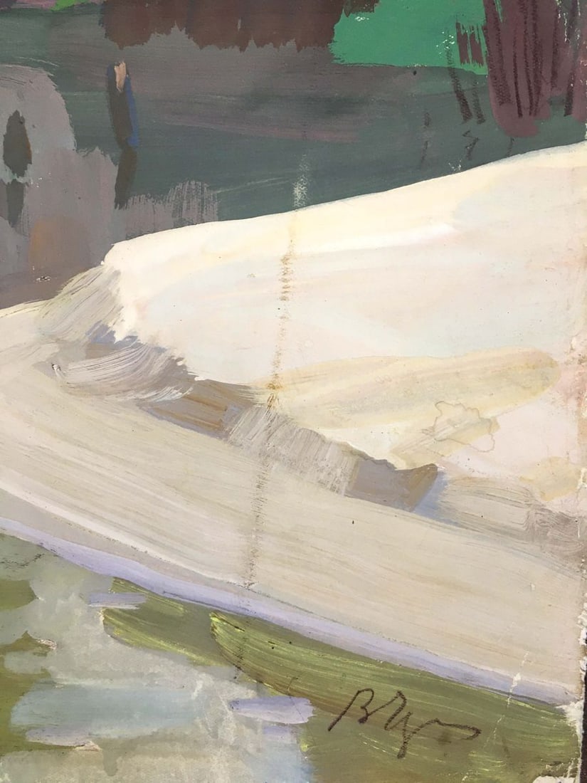 Gouache painting At a lake Chernikov Vladimir Mikhailovich - 9