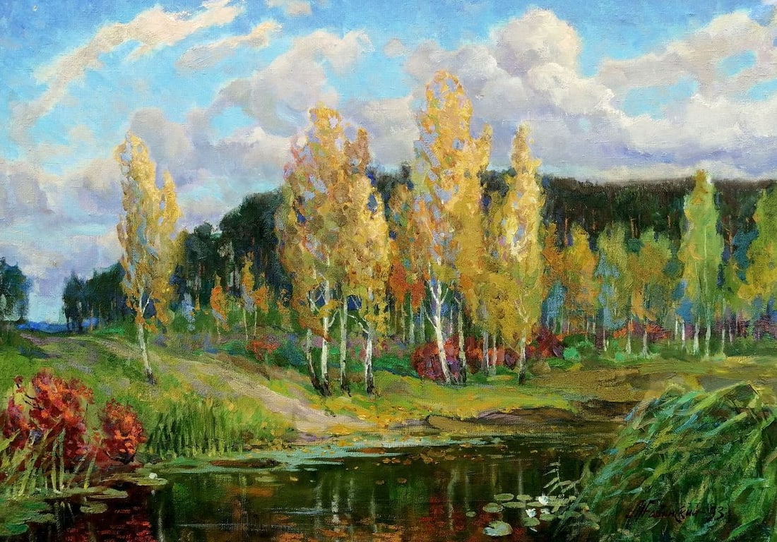 Oil painting Natural beauty Zhabinsky Leonid Andreevich: Title: Oil painting Natural beauty Zhabinsky Leonid Andreevich Description: 1113AAA *** ABOUT THIS PAINTING *** * TITLE: "Natural beauty" * ARTISTS: Zhabinsky Leonid Andreevich * SIZE: 100x70 cm/'39.3