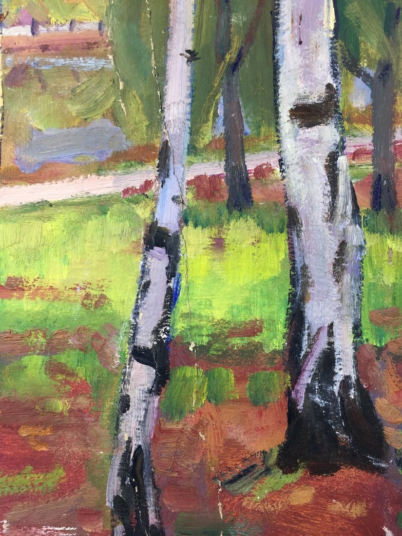 Oil painting Walk in the park Khrustalenko Nikolay Alexandrovich - 2