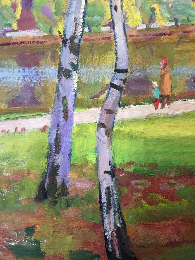 Oil painting Walk in the park Khrustalenko Nikolay Alexandrovich - 4