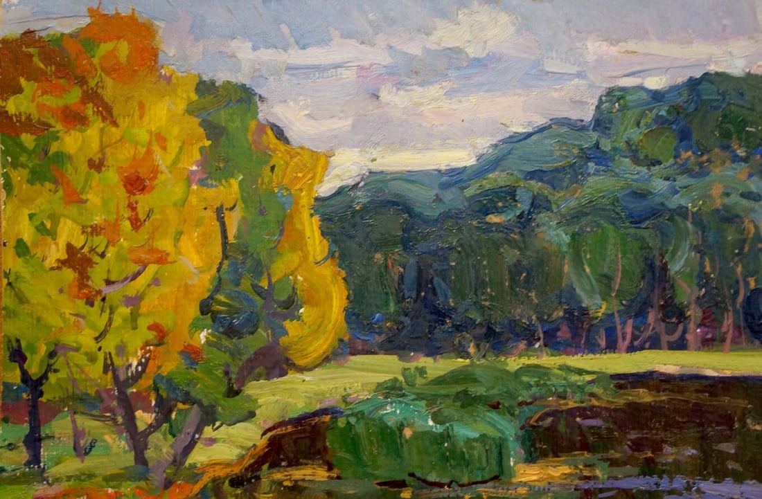 Oil painting Quiet lake Fomin Anatoly Nikiforovich - 3