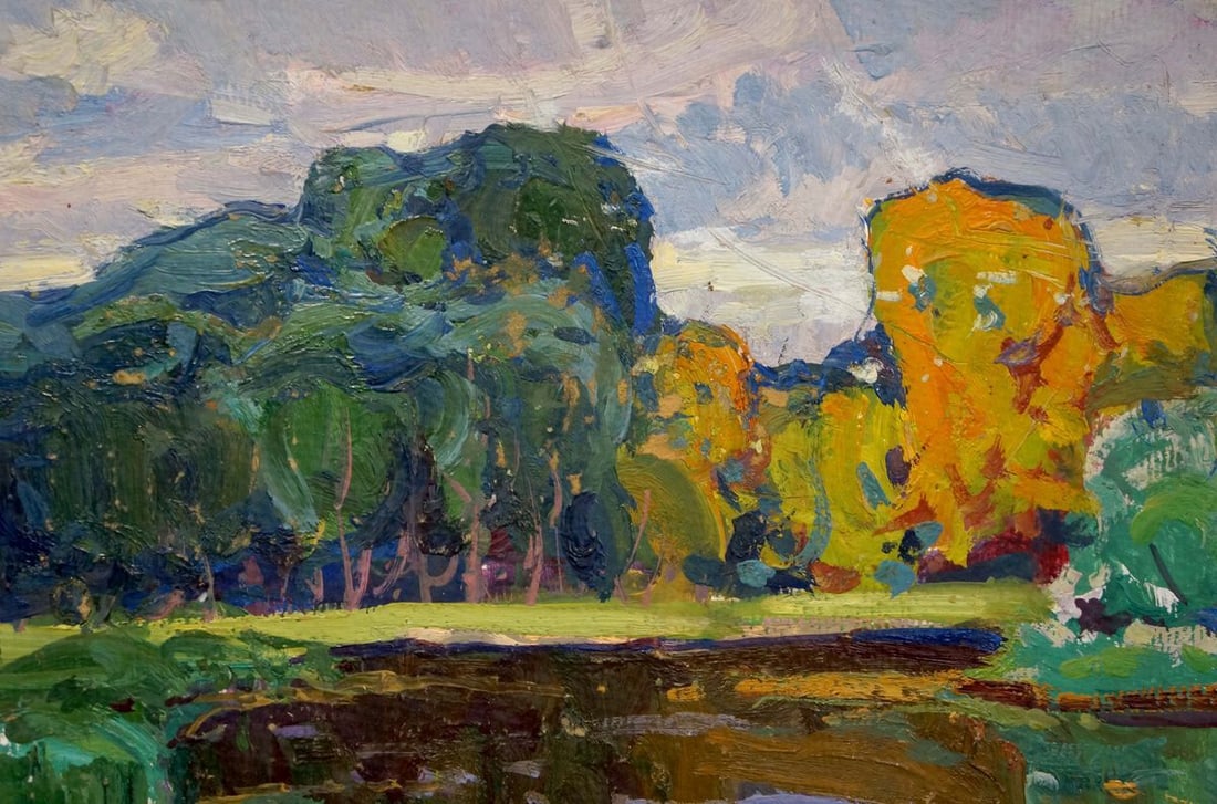 Oil painting Quiet lake Fomin Anatoly Nikiforovich - 4