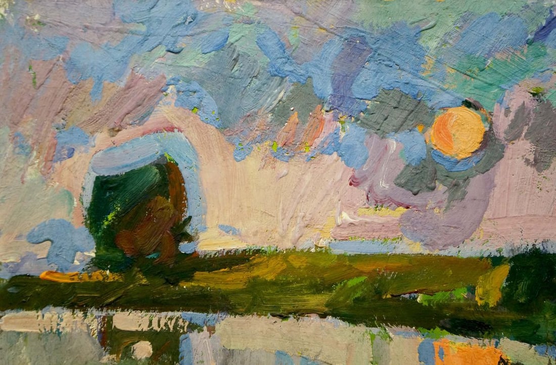 Tempera painting Evening Khvedchuk Leonid Vladimirovich - 4
