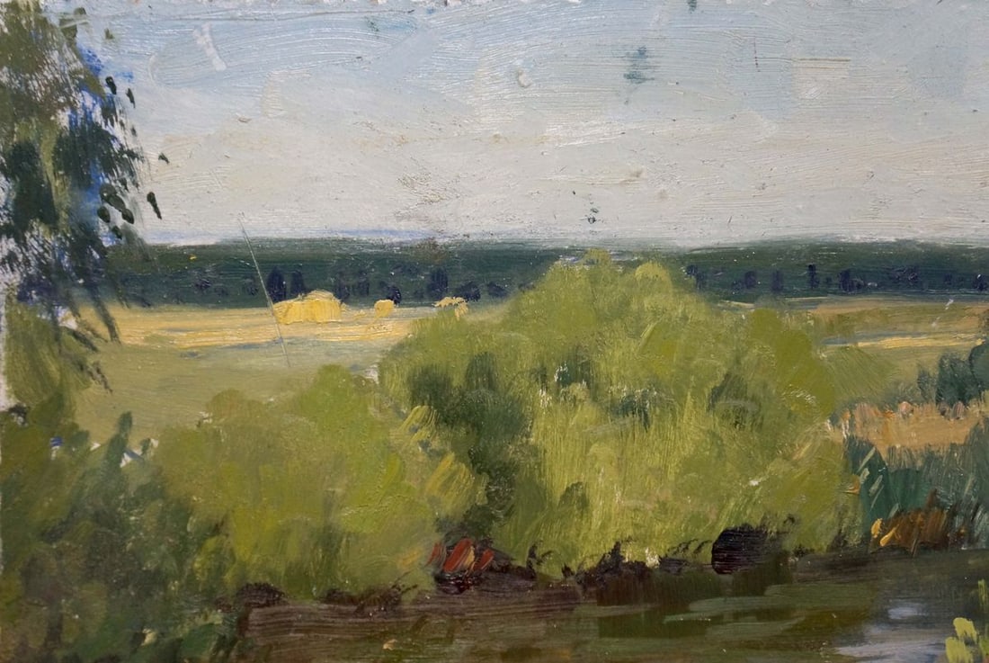 Oil painting Lake landscape Gantman Moses Faybovich - 3