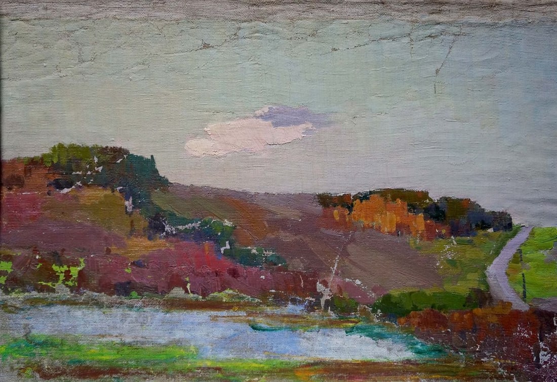 Oil painting It's getting dark Sevastyanov Viktor Grigorievich: Title: Oil painting It's getting dark Sevastyanov Viktor Grigorievich Description: Verns 750 *** ABOUT THIS PAINTING *** * TITLE: "It's getting dark" * ARTISTS: Sevastyanov Viktor Grigorievich * SIZE: