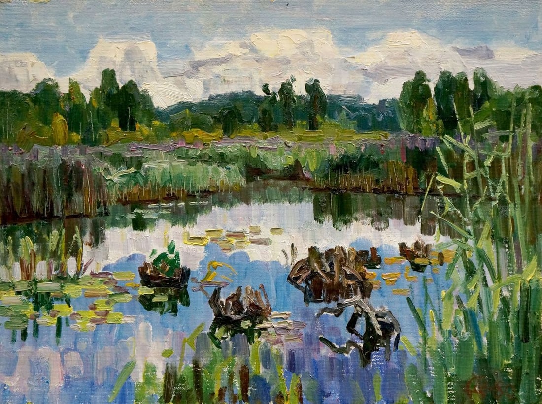 Oil painting Natural scenery: Title: Oil painting Natural scenery Description: Verns 966 *** ABOUT THIS PAINTING *** * TITLE: "Natural scenery" * ARTISTS: Unknown artist * SIZE: 38x50 cm/'14.96x19.68 inches' * MEDIUM: oil, cardboa