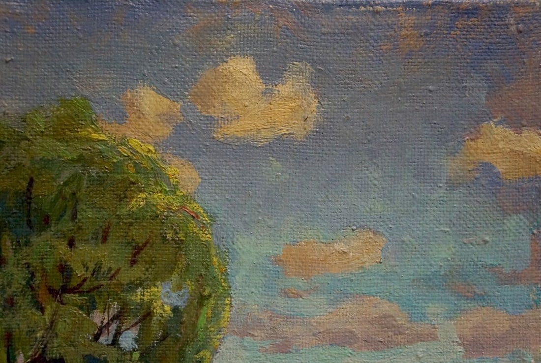 Oil painting Landscape with a lake Zhabinsky Leonid Andreevich - 4