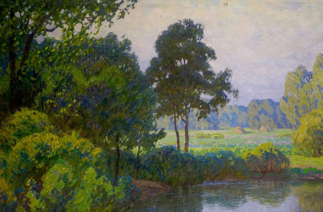 Oil painting Lake landscape Zlyden Yuri Fedorovich - 3