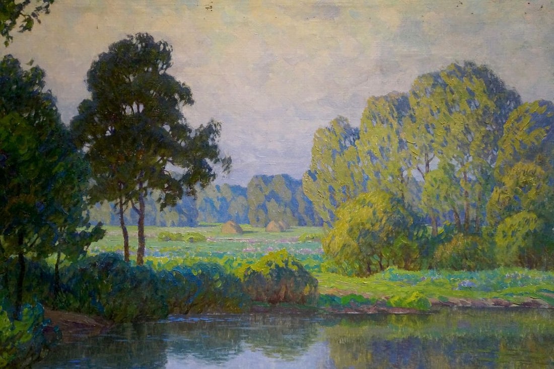 Oil painting Lake landscape Zlyden Yuri Fedorovich - 4