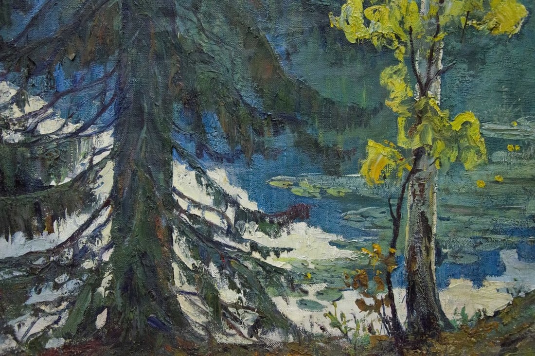 Oil painting Forest Lake Khokhrin Valentin Petrovich - 3