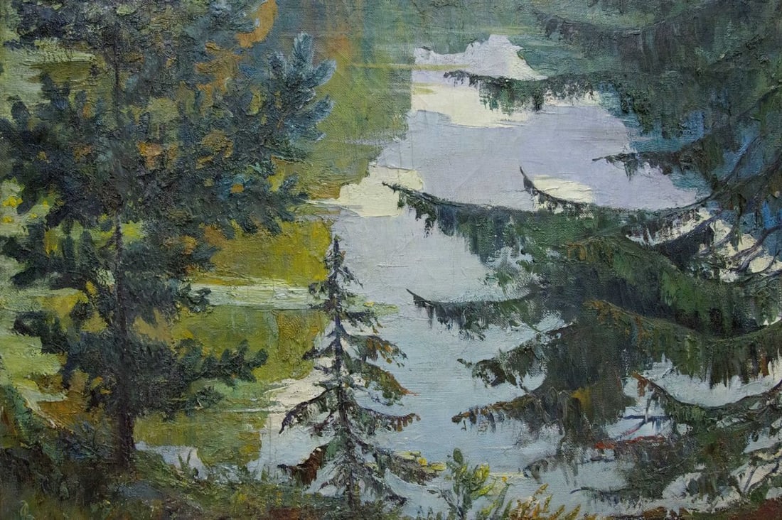 Oil painting Forest Lake Khokhrin Valentin Petrovich - 5