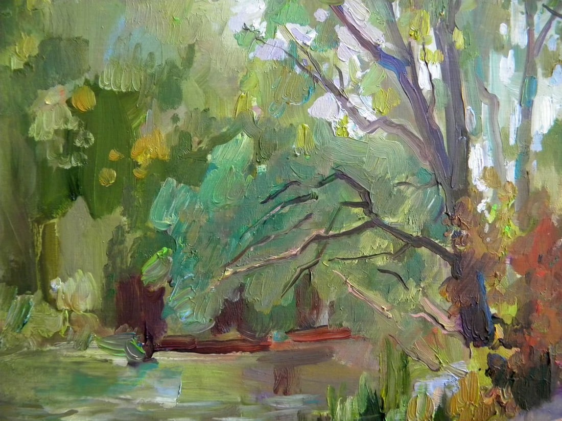 Oil painting Near the lake Anatoly Kymnatny - 5
