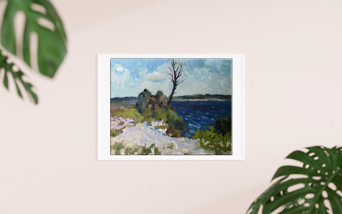 Oil painting Near the lake Peter Tovpev - 2