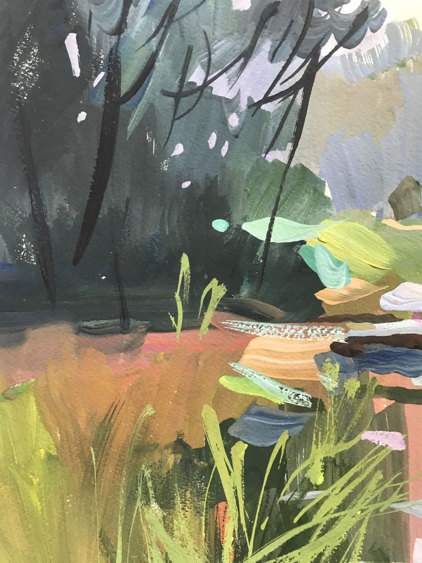 Oil painting By the pond Unknown artist - 6