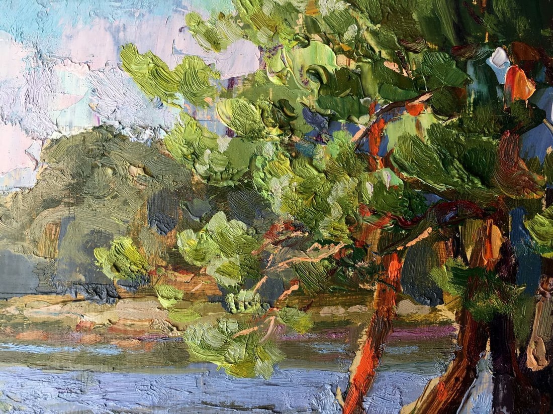 Oil painting Near the lake Batrakov Vladimir Grigorievich - 7