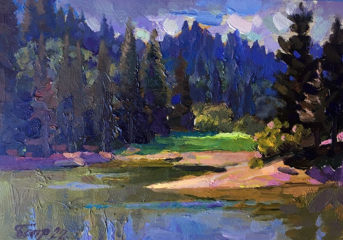 Oil painting Forest landscape Batrakov Vladimir Grigorievich (1 of 14)