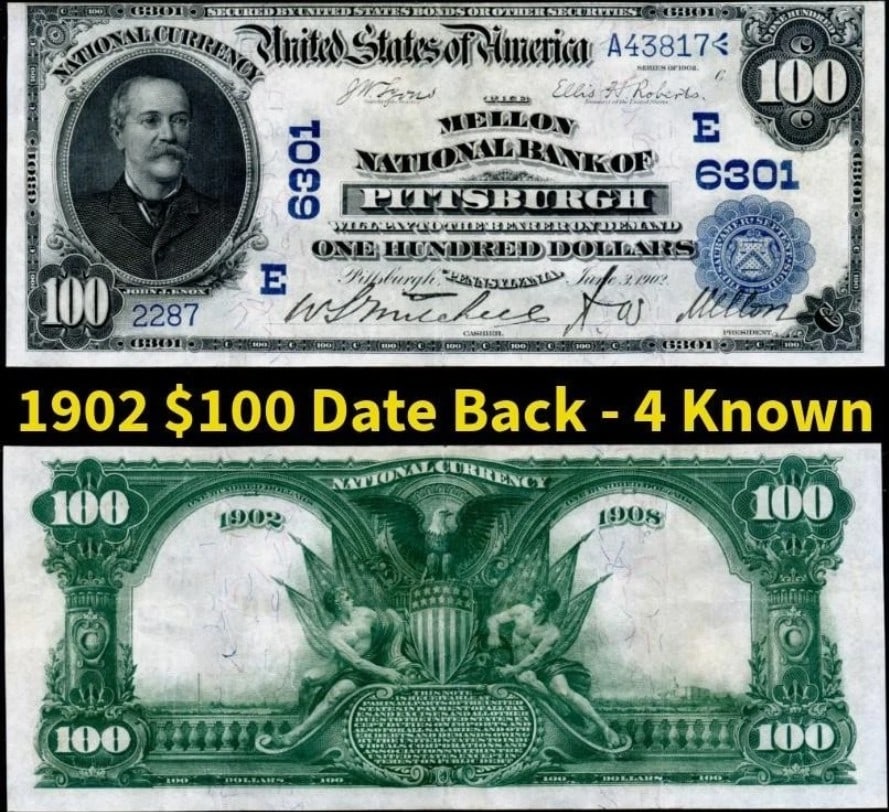1902 Mellon $100 - 1 of Only 4 Known - 2