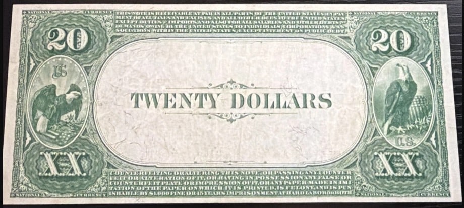 1882 Pawhuska $20 - Frontier Rarity - 2