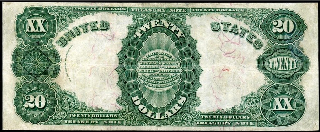 1891 Marshall $20 "Coin Note" - Rare - 2
