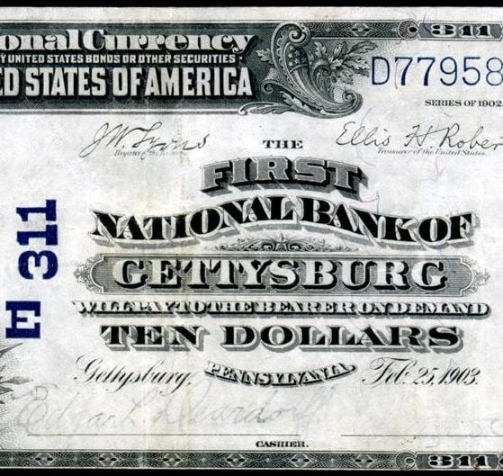 1902 $10 Gettysburg NB #311 - Scarce - 5