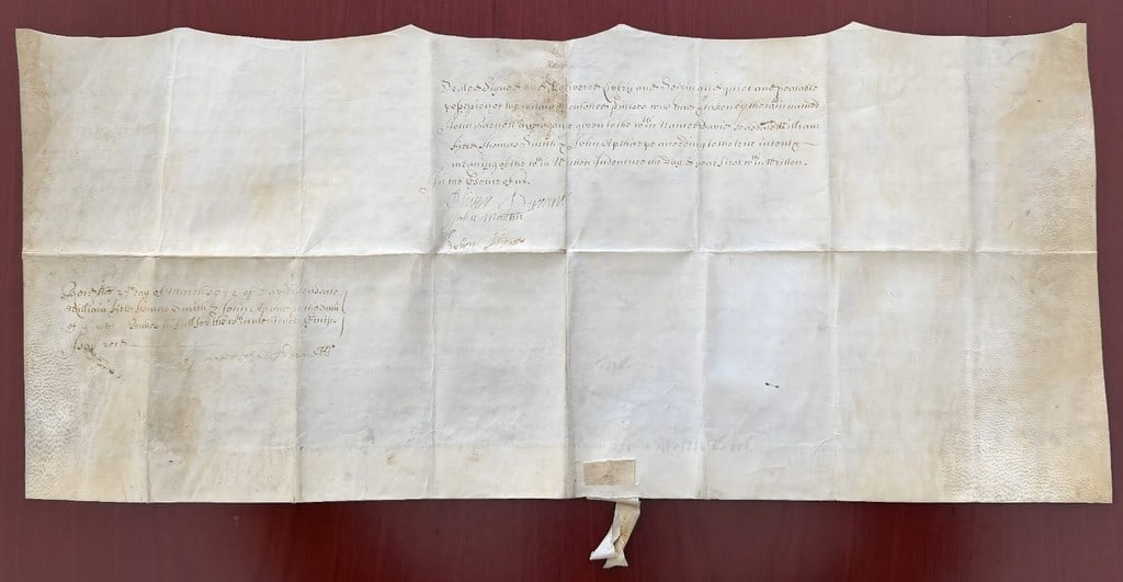 1672 Smith/Martin Indenture - Rare - 4