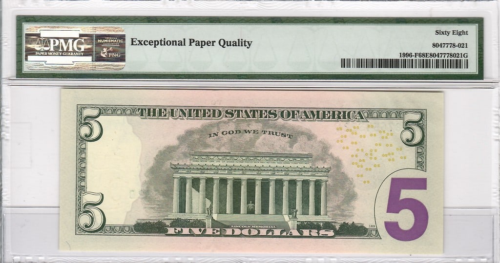 2013 $5 Reverse Ladder - PMG 68 - 2