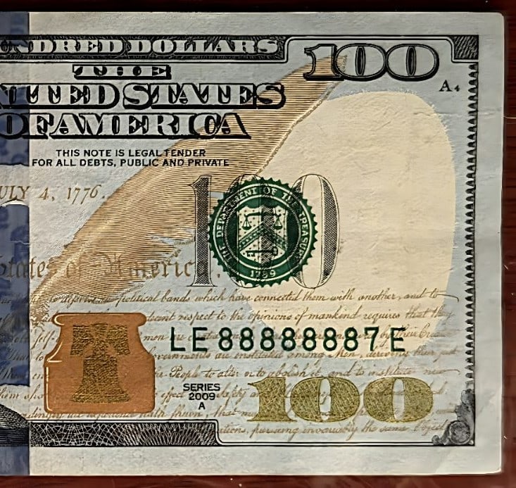 2009 $100 LE88888887E - Near Solid - 4