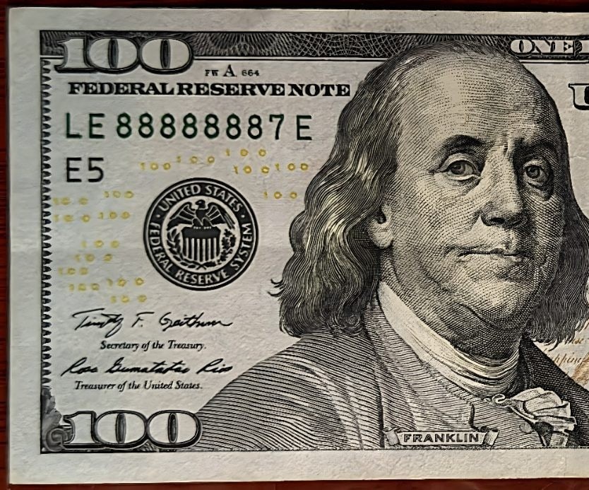 2009 $100 LE88888887E - Near Solid - 5