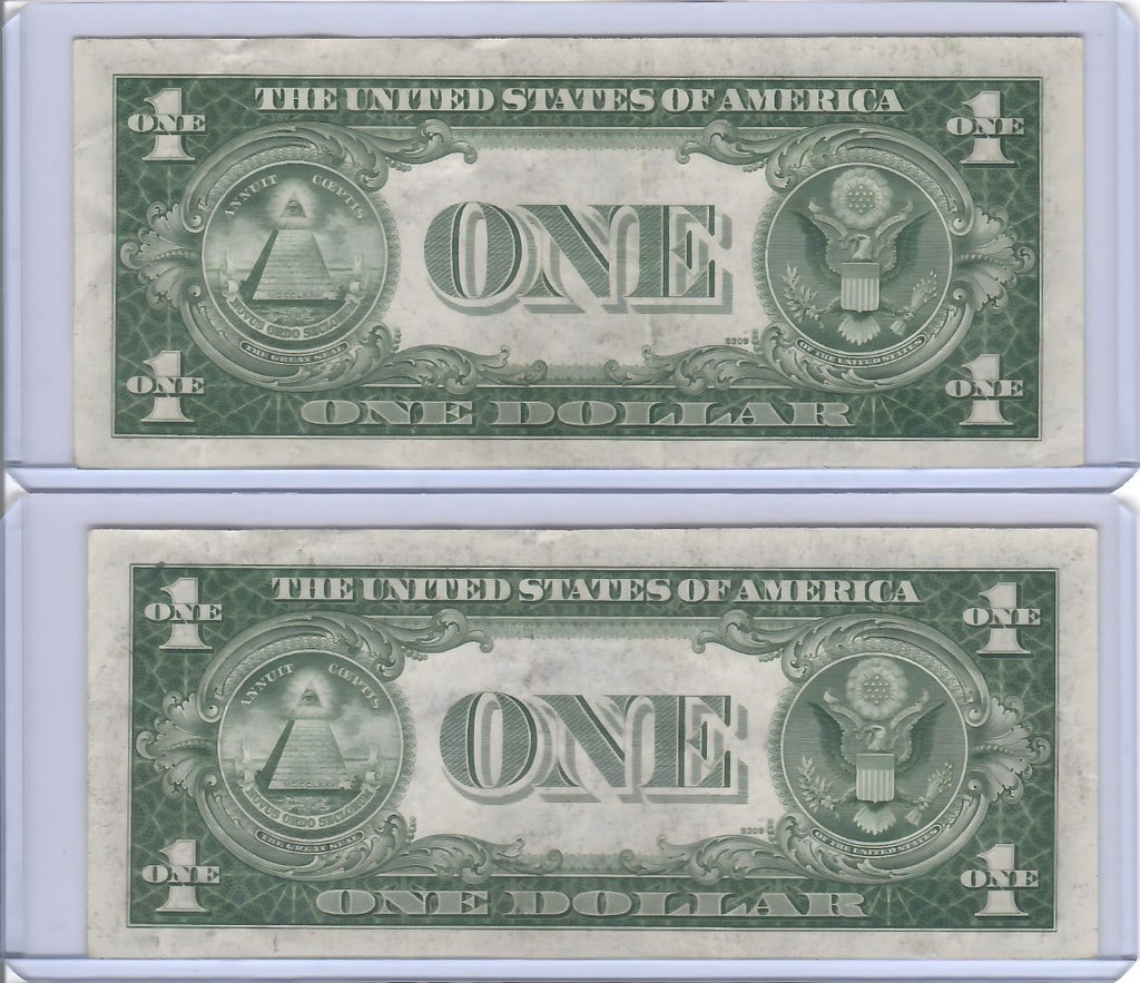 1957 $1 Sequential Pair - Blue Seal - 2