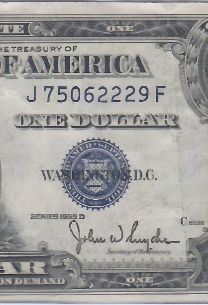 1957 $1 Sequential Pair - Blue Seal - 3