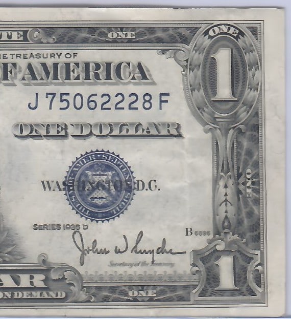 1957 $1 Sequential Pair - Blue Seal - 4