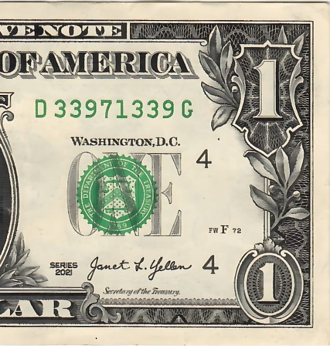 2021 $1 Yellen/Malerba - Bookend Rare - 3