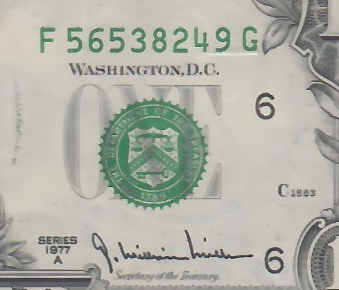 1977A $1 Cutting/Margin Error - Rare - 5