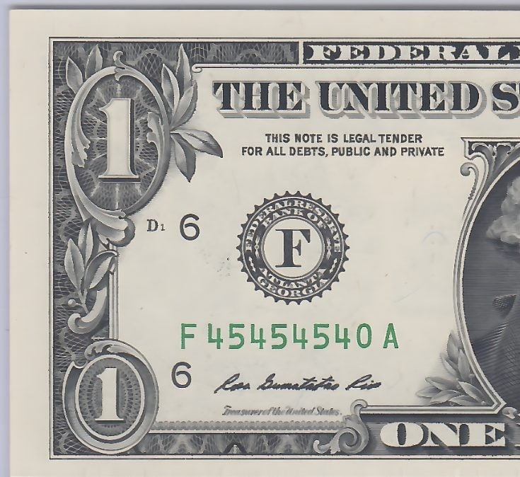 2017 $1 Near Repeater - F45454540L - 4