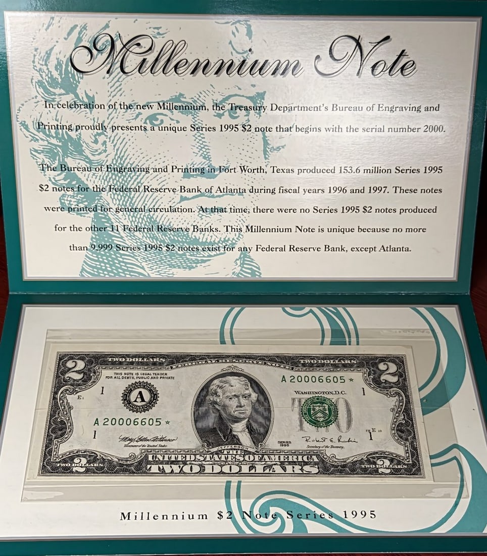 1995 $2 Millennium Star - A20006605* - 2