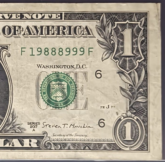 2017 $1 F19888999F - Triple Rare - 3