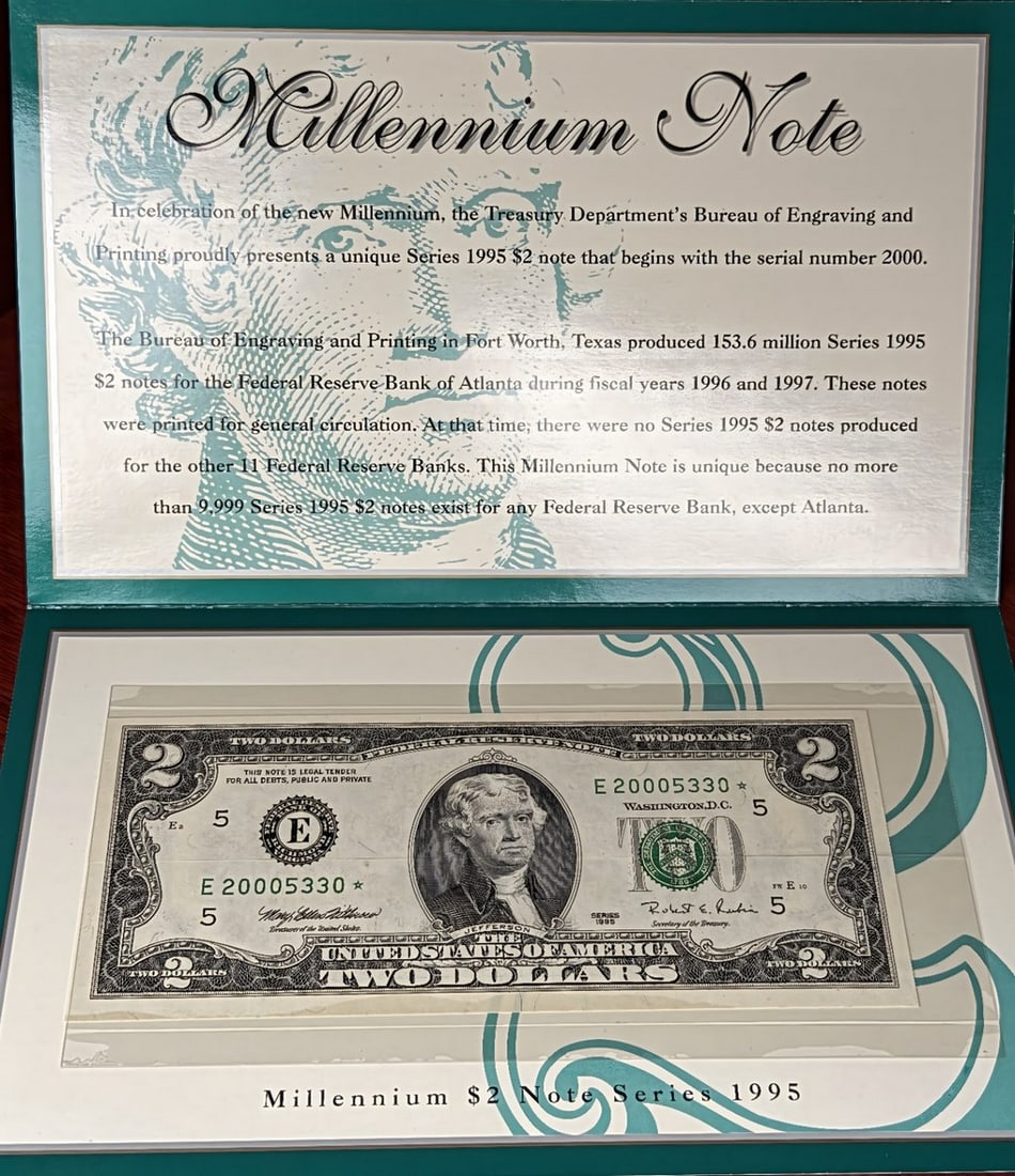 1995 $2 Millennium Star - E20005330* - 2