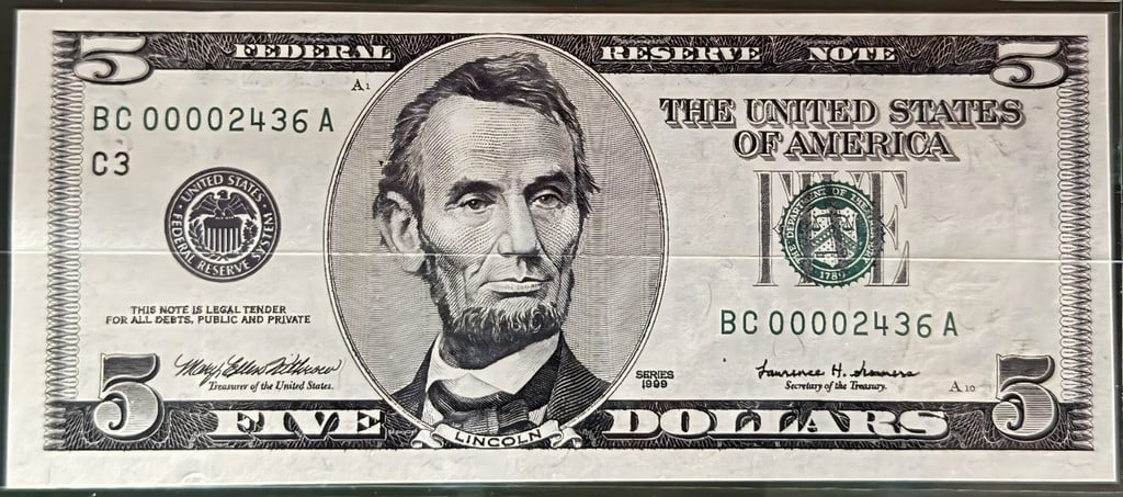 BEP $5 Portfolio - Limited Rare - 5