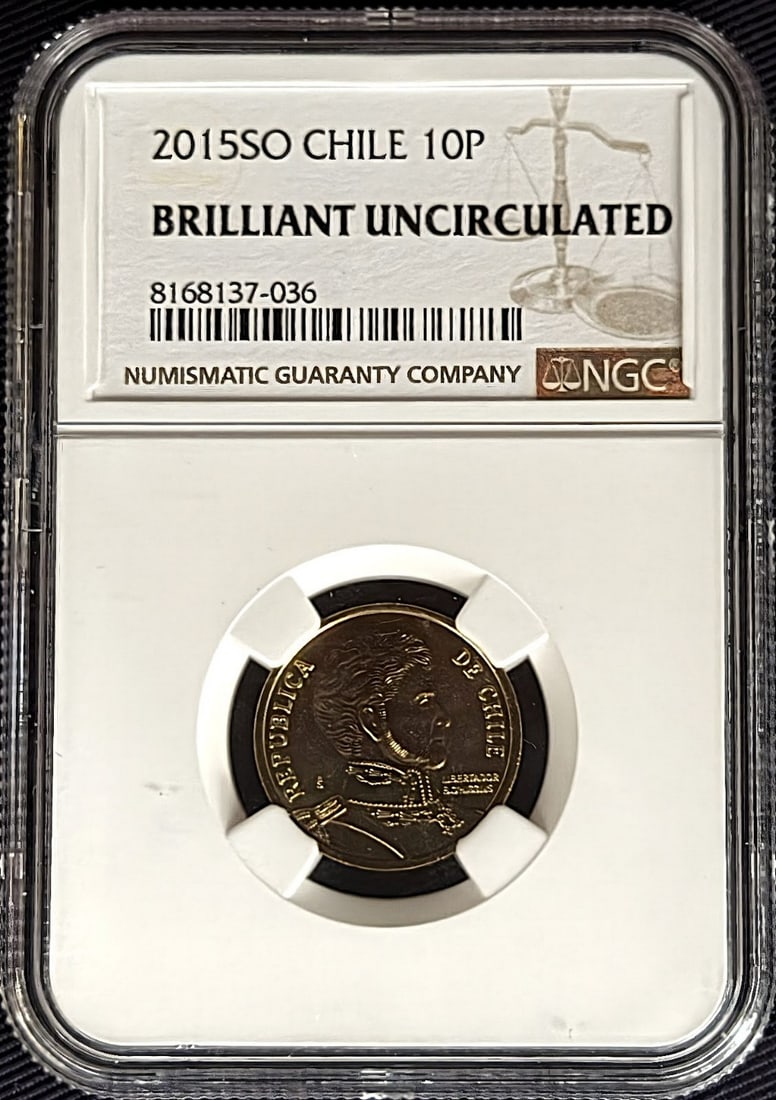 2015 Chile 10P - NGC Brilliant Unc - 2