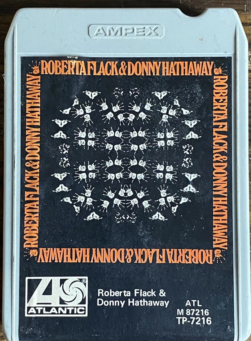 Roberta Flack & Donny Hathaway1972 Atlantic 8-Track Tape Cartridge VG+ ATLM87216: ROBERTA FLACK & DONNY HATHAWAY 8 TRACK TAPE Atlantic ATL M 87216 TP-7216 VG+ Condition Not tested Reserve: $50.00 Shipping: Domestic: Flat-rate of $7.00 to anywhere within the contiguous U.S. Internat