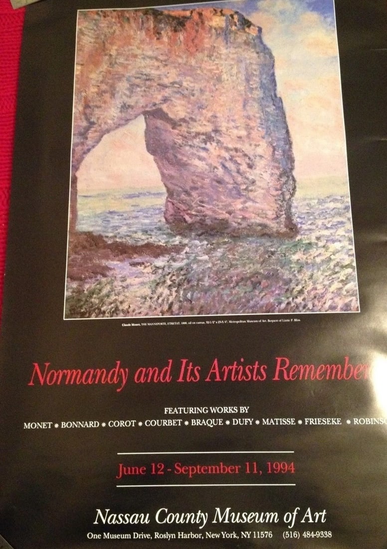 Vintage Exhibit Poster Normandy and Its Artists Remembered Nassau Museum 1994 (1 of 6)