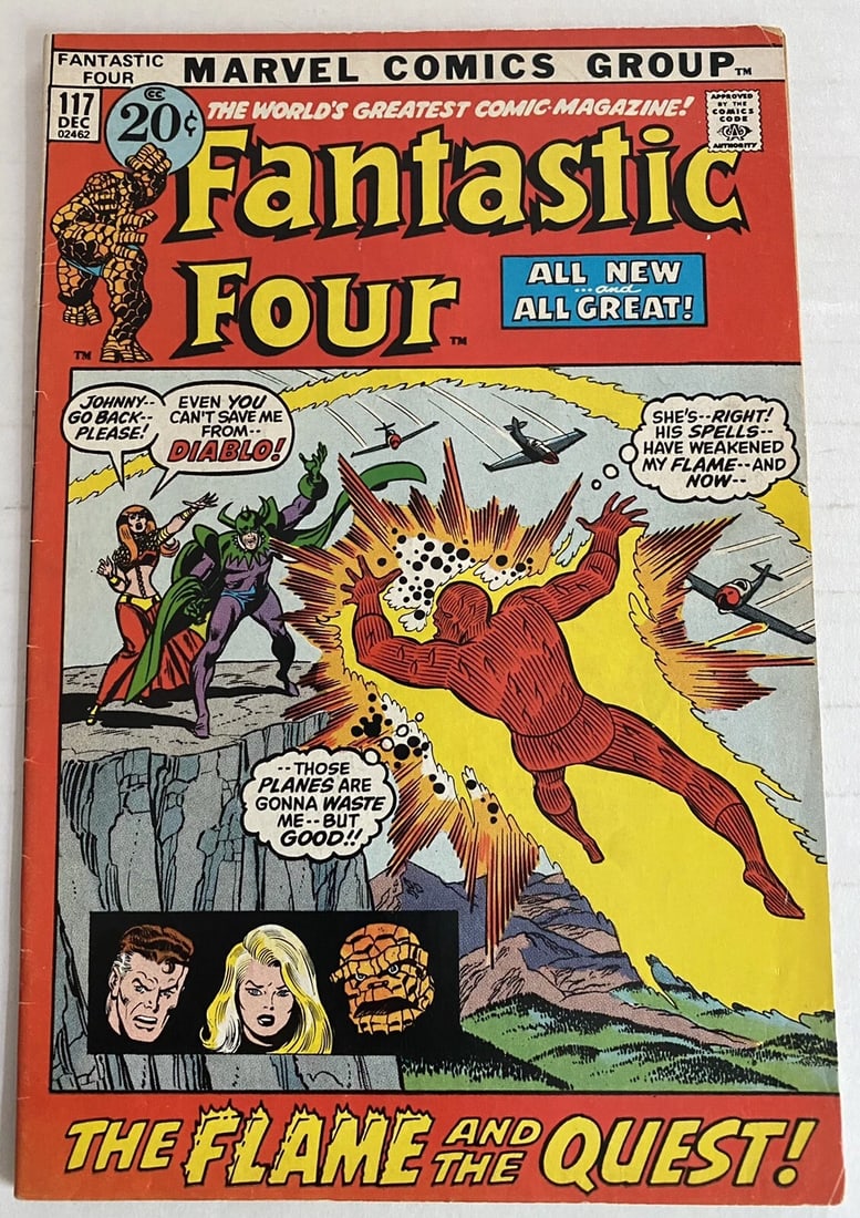 FANTASTIC FOUR #117 1971 Marvel John Buscema Art Diablo Excellent See Photos (1 of 6)