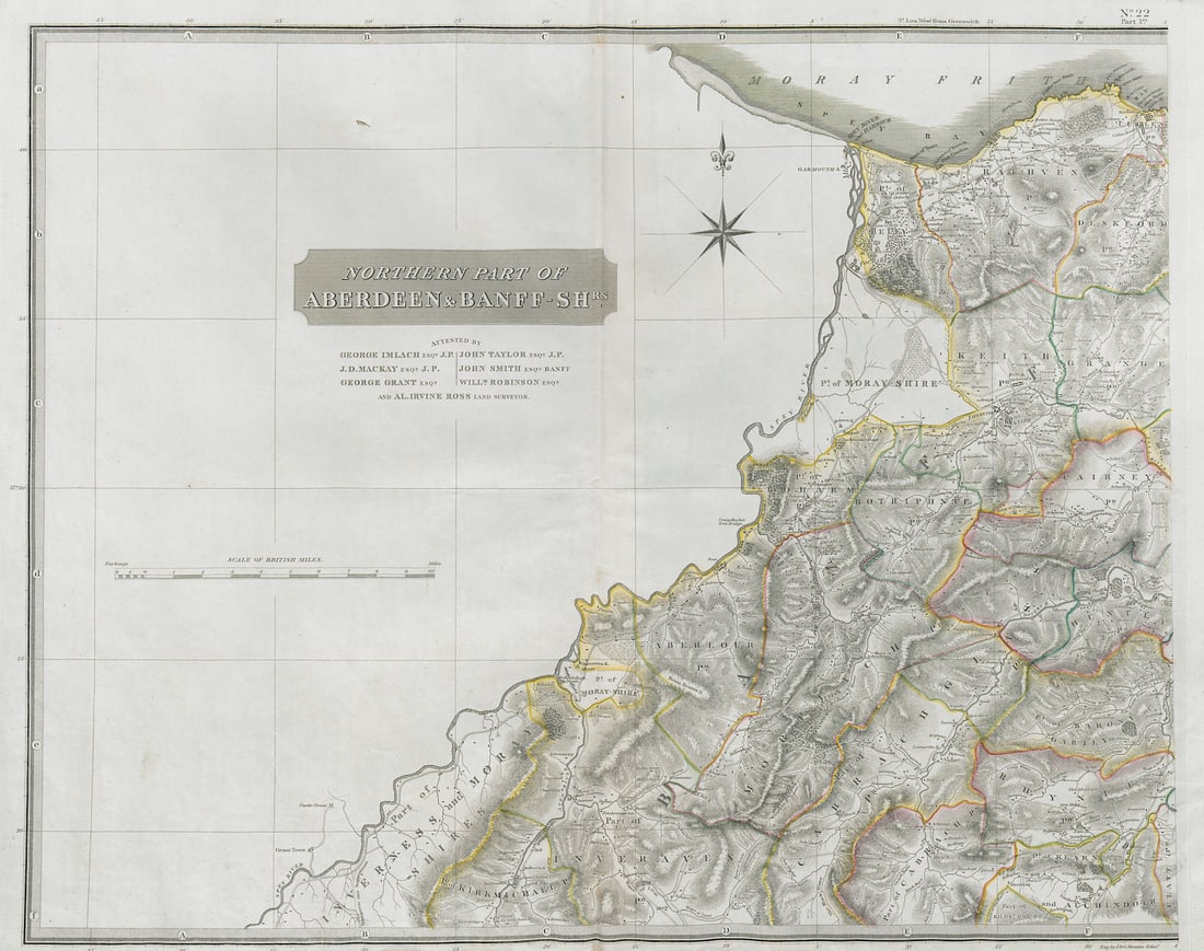 Aberdeen & Banffshires north-west. Speyside. Cullen Dufftown. THOMSON 1832 map (1 of 1)