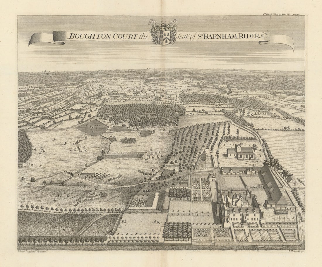 Boughton Monchelsea Place, Seat of Barnham Rider—Maidstone—Badeslade/Harris 1719 (1 of 1)