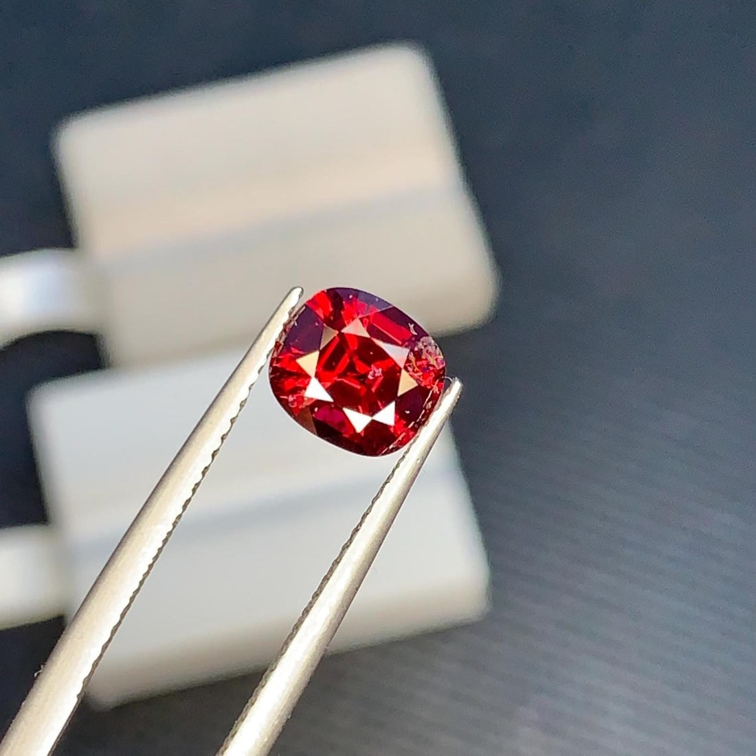 Natural Unheated Pigeon Blood Red Burma Spinel Cushion Cut Loose Gemstone, 1.71 Carat - 5
